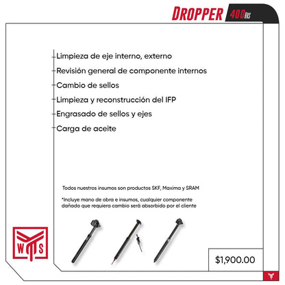 Servicio Dropper Rockshox 400 horas