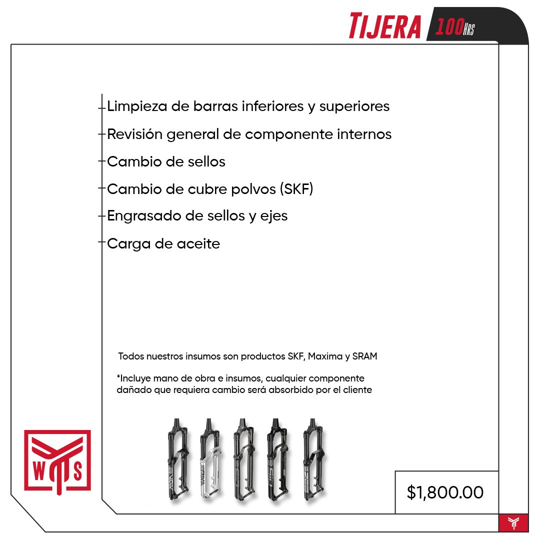 Servicio 100 horas TIJERA (FORK)