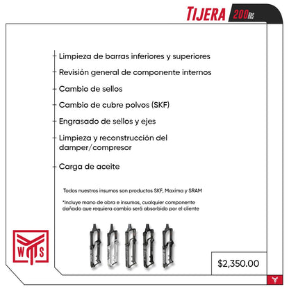 Servicio 200 Horas TIJERA (FORK)